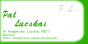 pal lucskai business card